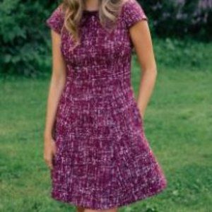 Gal Meets Glam Boucle Tweed Nell Dress - EUC
